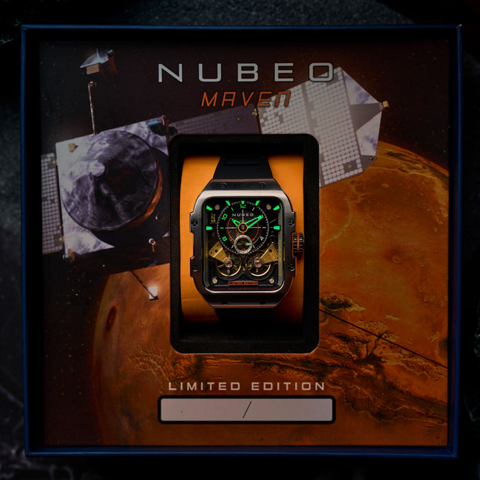 Nubeo Maven Automatic Granite Black Limited Edition angled shot picture