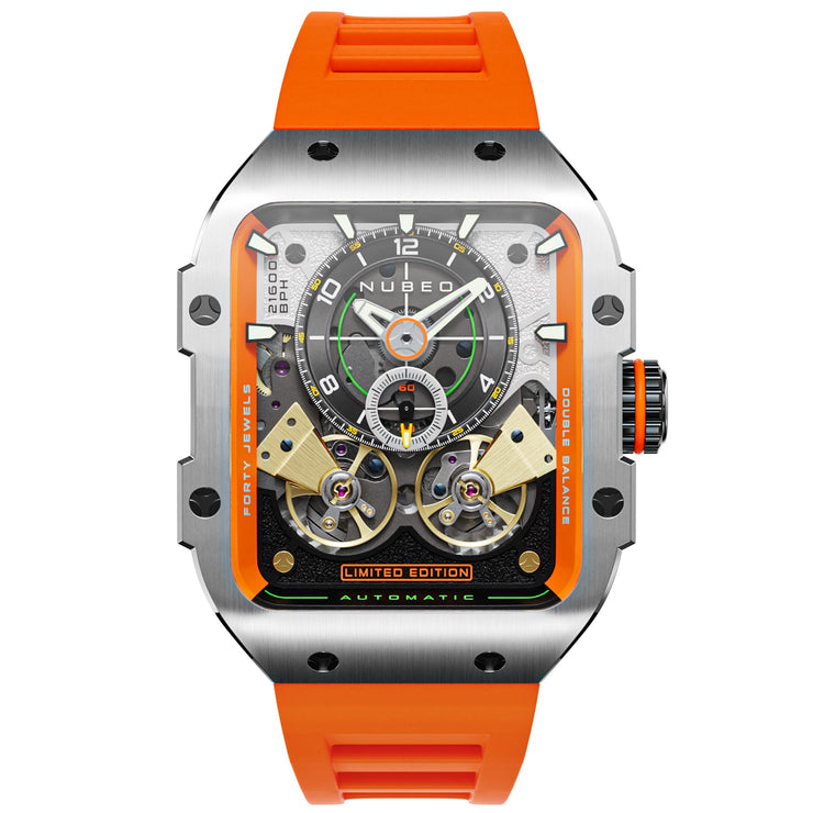 Nubeo Maven Automatic Magma Orange Limited Edition - Watches.com - NB - 6077 - 01