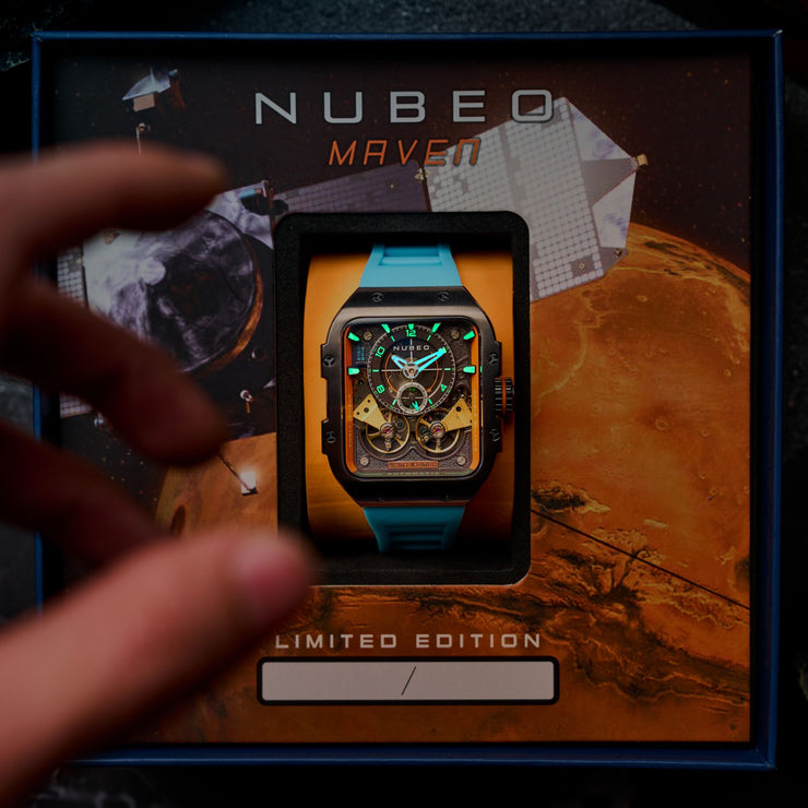 Nubeo Maven Automatic Neptune Blue Limited Edition - Watches.com - NB - 6077 - 0C