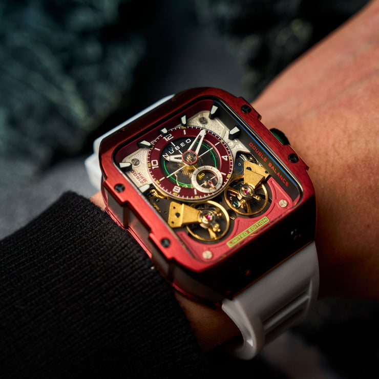 Nubeo Maven Automatic Prune Red Limited Edition - Watches.com - NB - 6077 - 0A