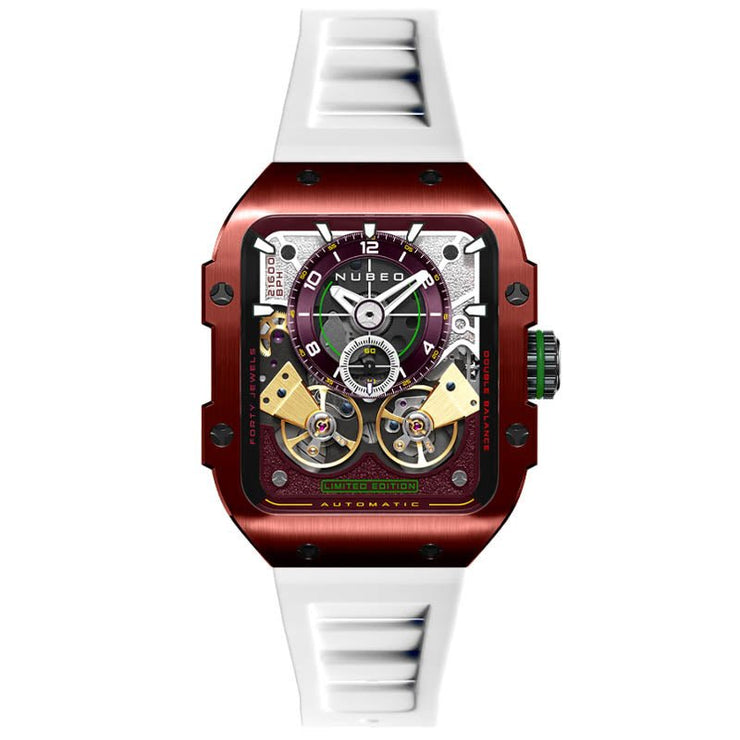 Nubeo Maven Automatic Prune Red Limited Edition - Watches.com - NB - 6077 - 0A