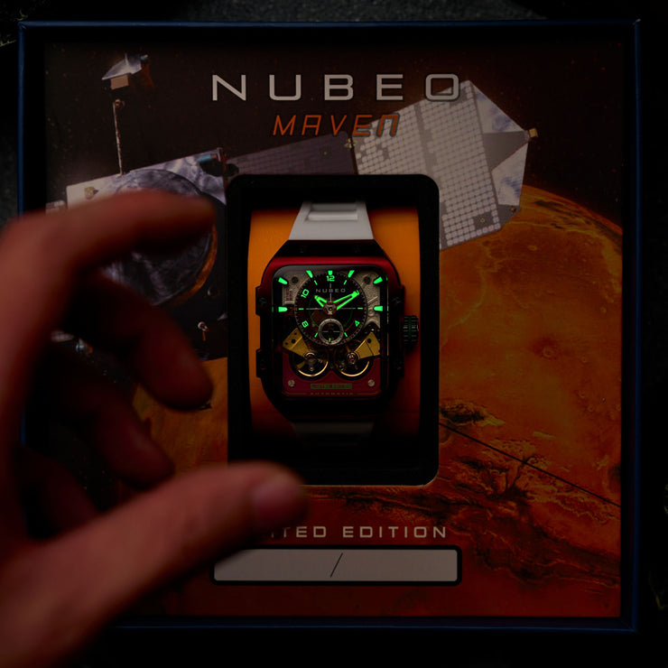 Nubeo Maven Automatic Prune Red Limited Edition - Watches.com - NB - 6077 - 0A