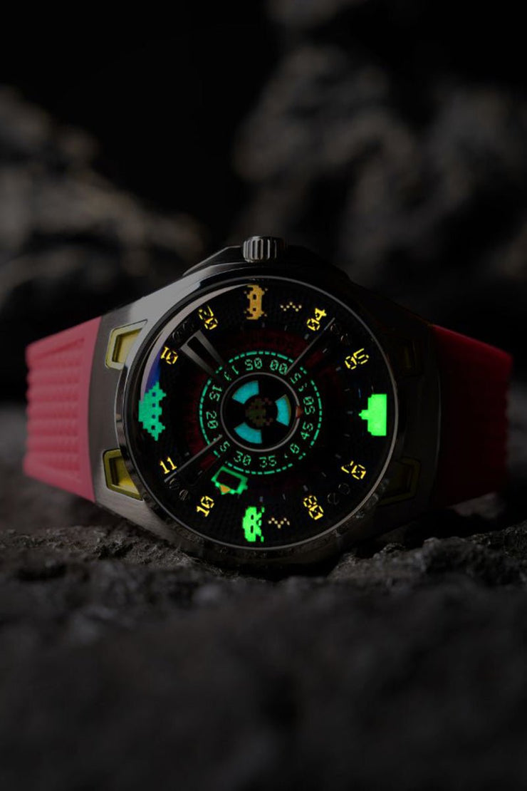 Nubeo OAO Automatic Space Invaders Limited Edition Plasma Pink - Watches.com - NB - 6099 - SI - 02