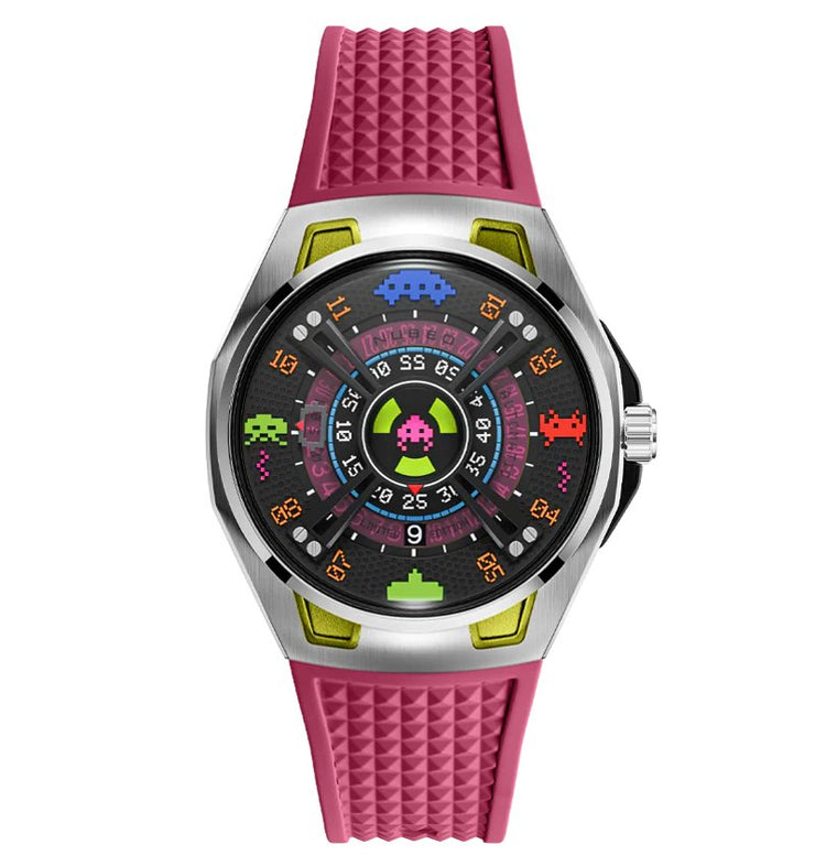 Nubeo OAO Automatic Space Invaders Limited Edition Plasma Pink - Watches.com - NB - 6099 - SI - 02