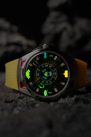 Nubeo OAO Automatic Space Invaders Limited Edition Solar Yellow - Watches.com - NB - 6099 - SI - 04