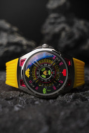 Nubeo OAO Automatic Space Invaders Limited Edition Solar Yellow - Watches.com - NB - 6099 - SI - 04