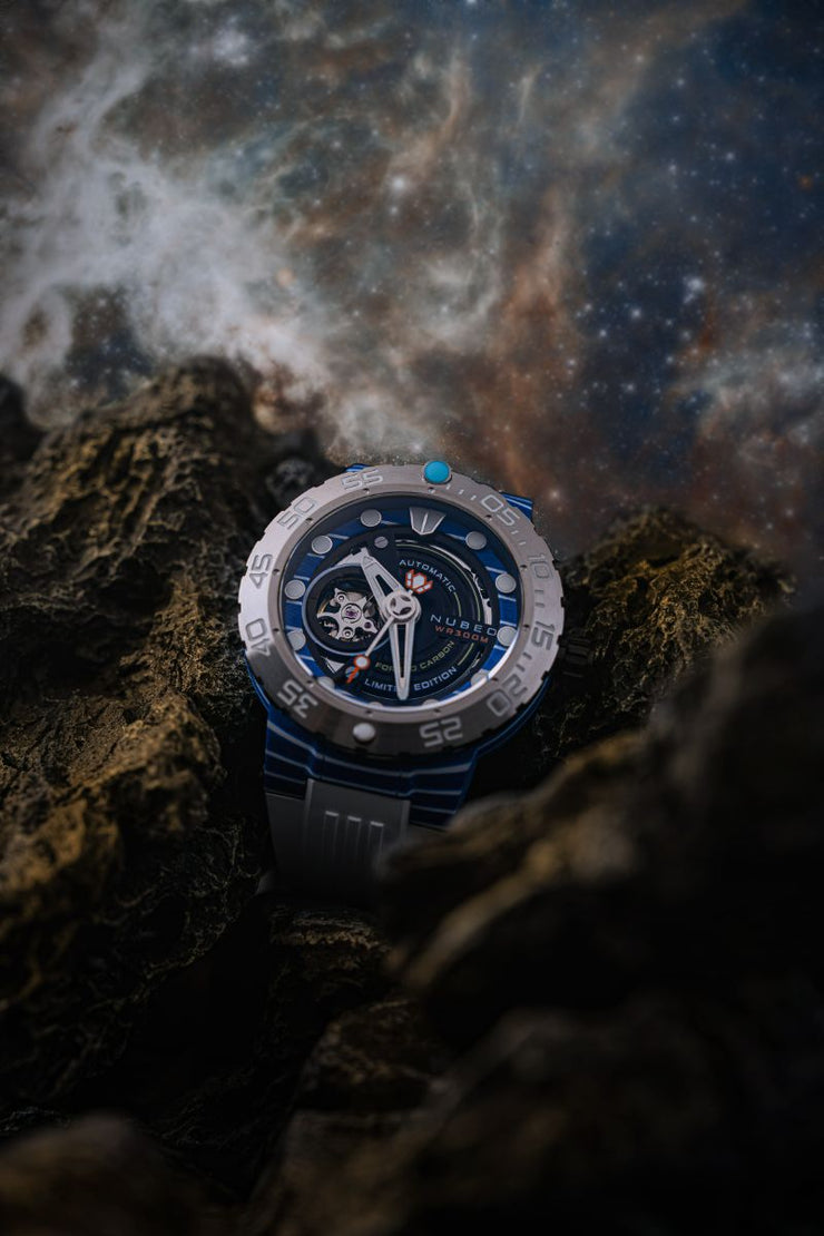 Nubeo Opportunity Automatic Forged Carbon Fiber Limited Edition Carbon Blue - Watches.com - NB - 6085 - 02