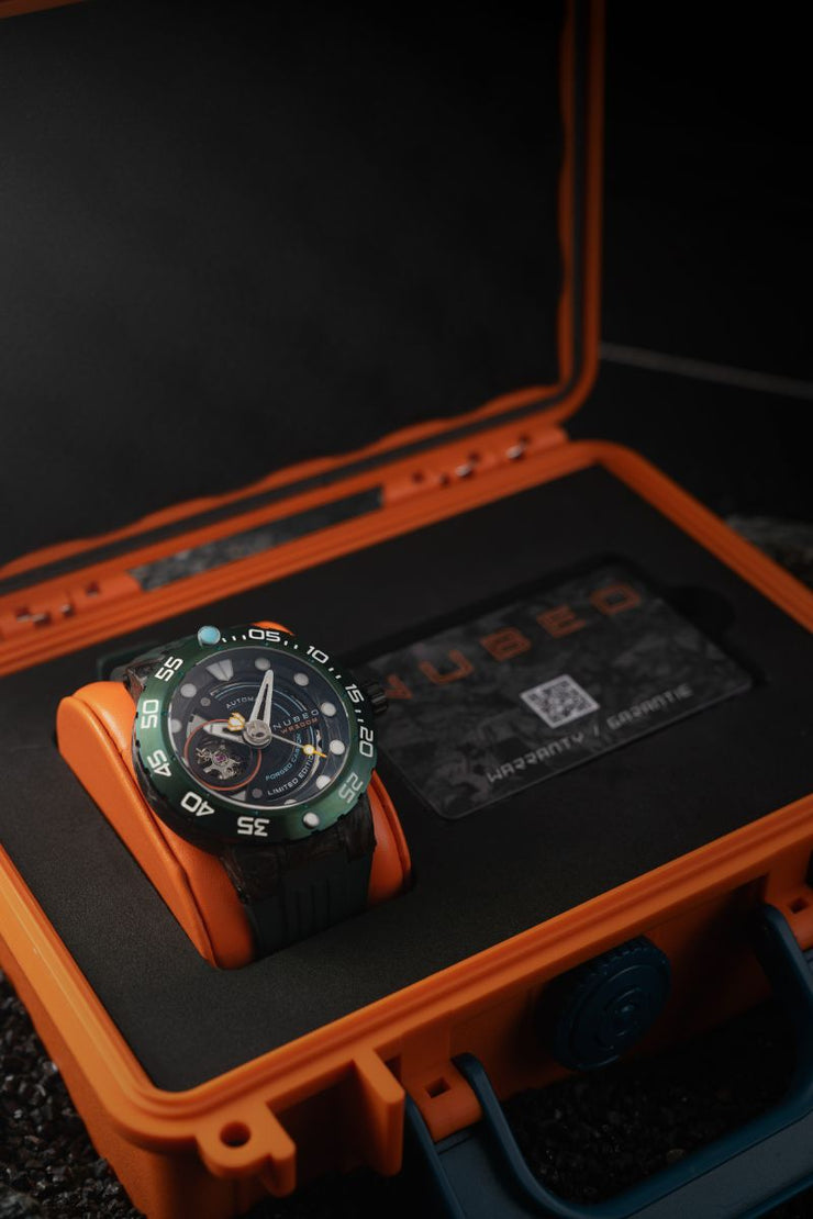 Nubeo Opportunity Automatic Forged Carbon Fiber Limited Edition Carbon Green - Watches.com - NB - 6085 - 04