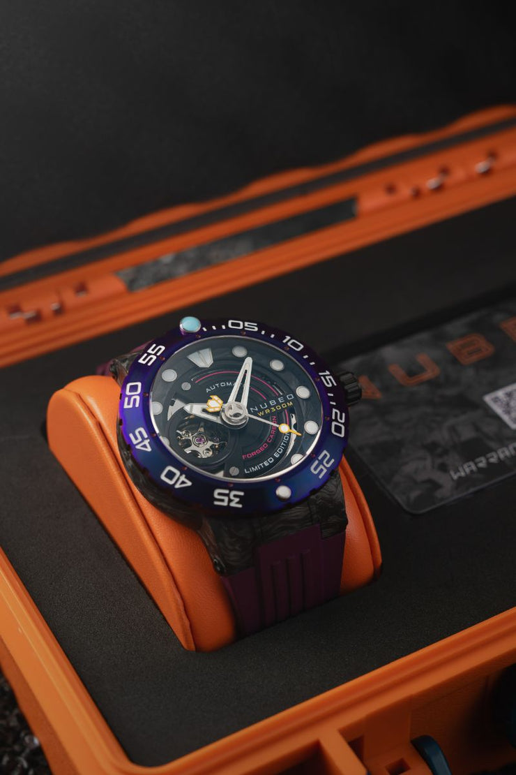 Nubeo Opportunity Automatic Forged Carbon Fiber Limited Edition Carbon Purple - Watches.com - NB - 6085 - 05