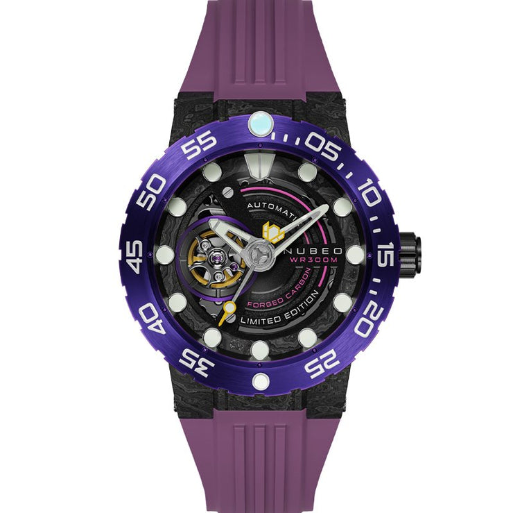 Nubeo Opportunity Automatic Forged Carbon Fiber Limited Edition Carbon Purple - Watches.com - NB - 6085 - 05