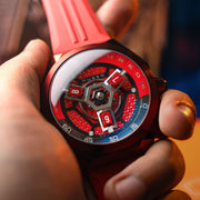 Nubeo Skylab Automatic Hazard Red Limited Edition - Watches.com - NB - 6083 - 0C