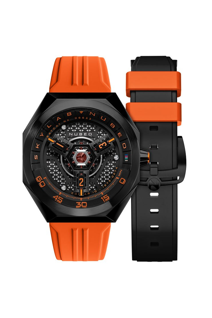 Nubeo Skylab Automatic Limited Edition Orange Black - Watches.com - NB - 6083 - 06