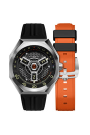 Nubeo Skylab Automatic Limited Edition Steel Red - Watches.com - NB - 6083 - 01