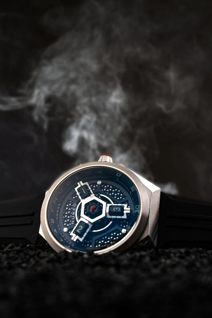 Nubeo Skylab Automatic Limited Edition Steel Red - Watches.com - NB - 6083 - 01