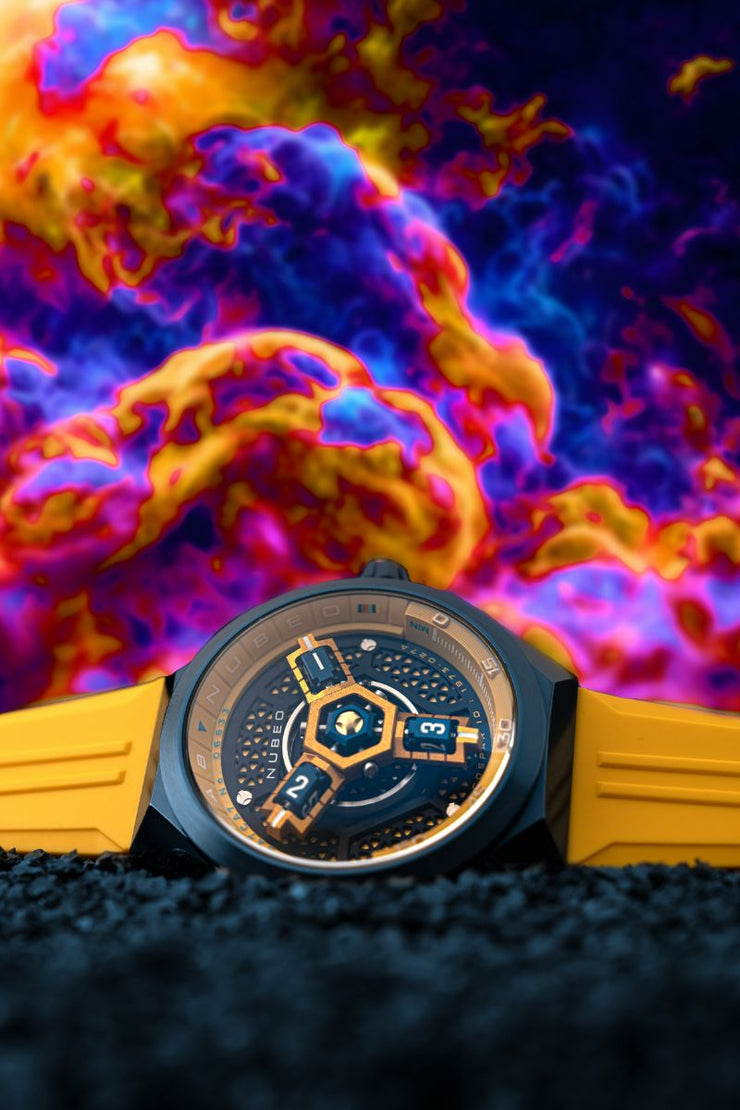 Nubeo Skylab Automatic Limited Edition Yellow Blue - Watches.com - NB - 6083 - 03