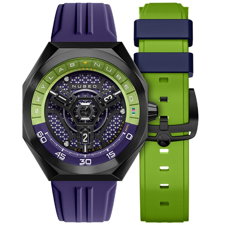 Nubeo Skylab Automatic Purple Gunmetal Limited Edition - Watches.com - NB - 6083 - 0B