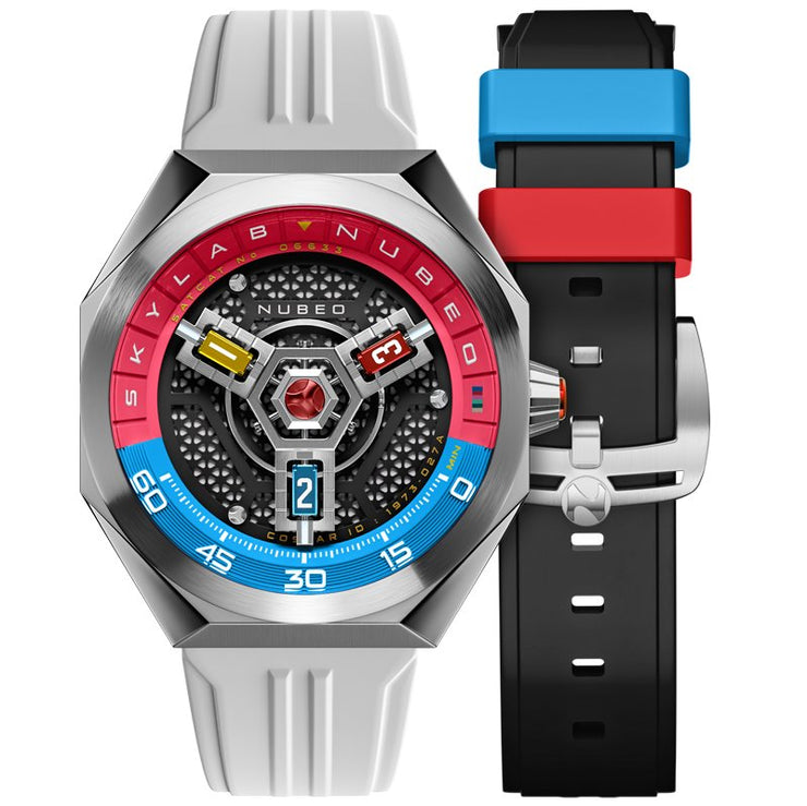 Nubeo Skylab Automatic Steel White Limited Edition - Watches.com - NB - 6083 - 08