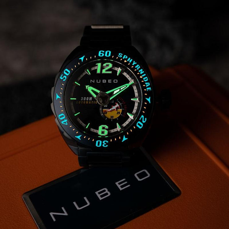 Nubeo Sphyrnidae Automatic Limited Edition Caspian Blue - Watches.com - NB - 6092 - 66