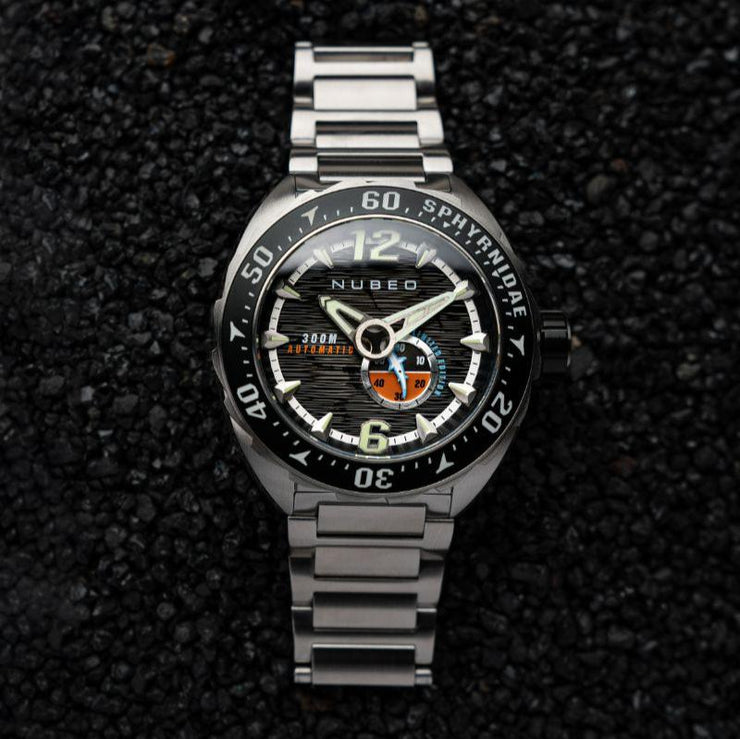 Nubeo Sphyrnidae Automatic Limited Edition Devil Ray Black - Watches.com - NB - 6092 - 11