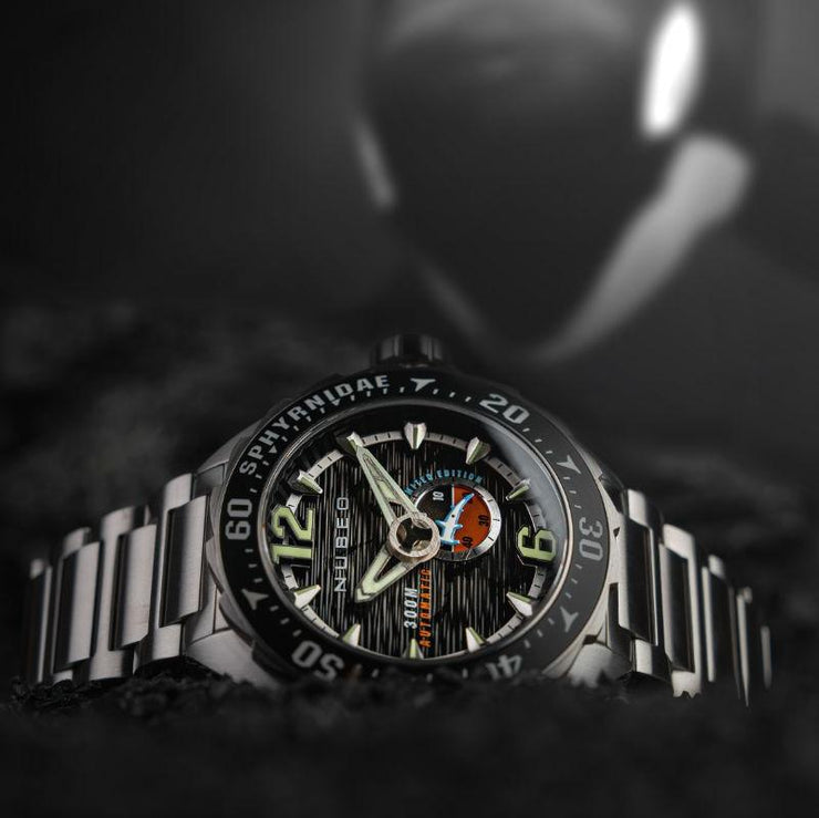 Nubeo Sphyrnidae Automatic Limited Edition Devil Ray Black - Watches.com - NB - 6092 - 11