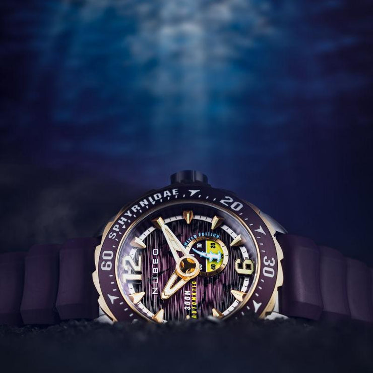 Nubeo Sphyrnidae Automatic Limited Edition Moor Purple - Watches.com - NB - 6092 - 03