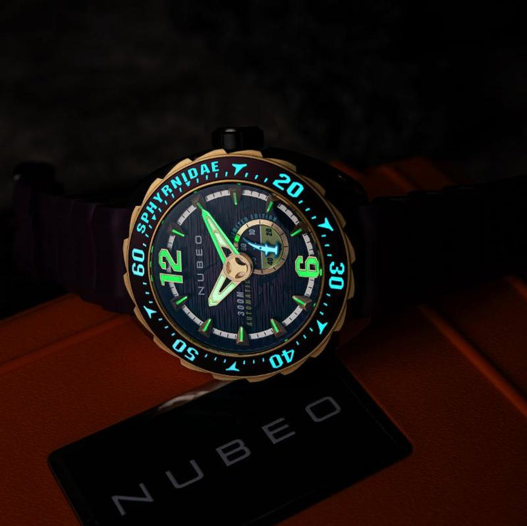 Nubeo Sphyrnidae Automatic Limited Edition Moor Purple - Watches.com - NB - 6092 - 03