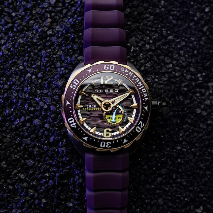 Nubeo Sphyrnidae Automatic Limited Edition Moor Purple - Watches.com - NB - 6092 - 03