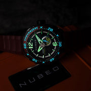 Nubeo Sphyrnidae Automatic Limited Edition Neptone Red - Watches.com - NB - 6092 - 01