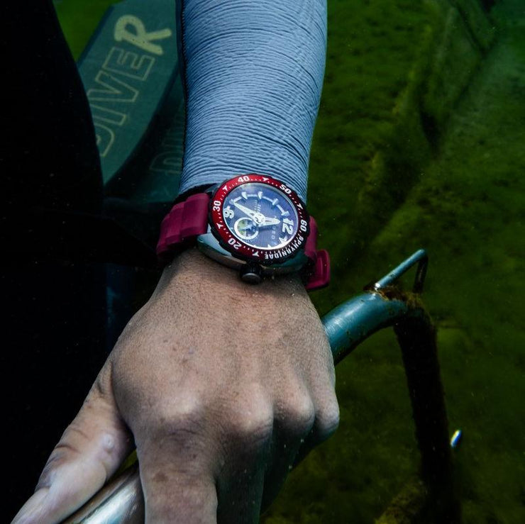 Nubeo Sphyrnidae Automatic Limited Edition Neptone Red - Watches.com - NB - 6092 - 01