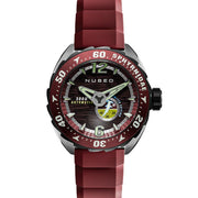 Nubeo Sphyrnidae Automatic Limited Edition Neptone Red - Watches.com - NB - 6092 - 01