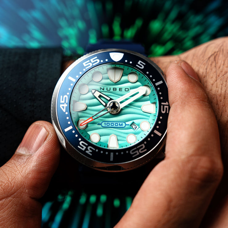 Nubeo Ventana Automatic Turquoise Blue Limited Edition - Watches.com - NB - 6102 - 02