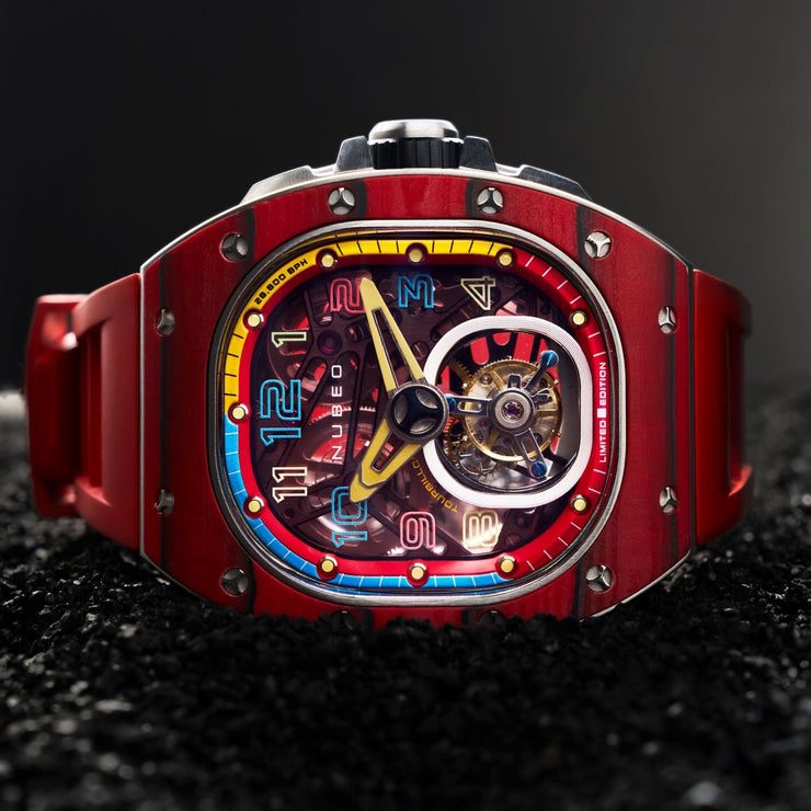 Nubeo Viper Tourbillon Limited Edition Dark Red - Watches.com - NB - 6108 - 03