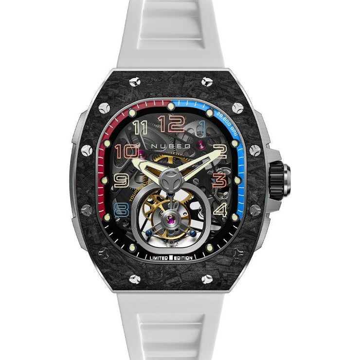 Nubeo Viper Tourbillon Limited Edition Shadow White - Watches.com - NB - 6108 - 06