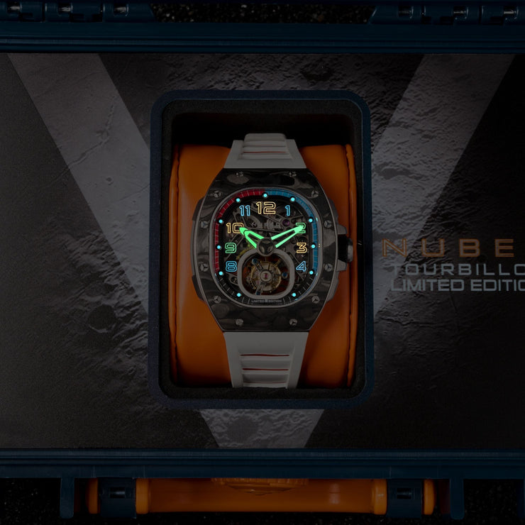 Nubeo Viper Tourbillon Limited Edition Shadow White - Watches.com - NB - 6108 - 06