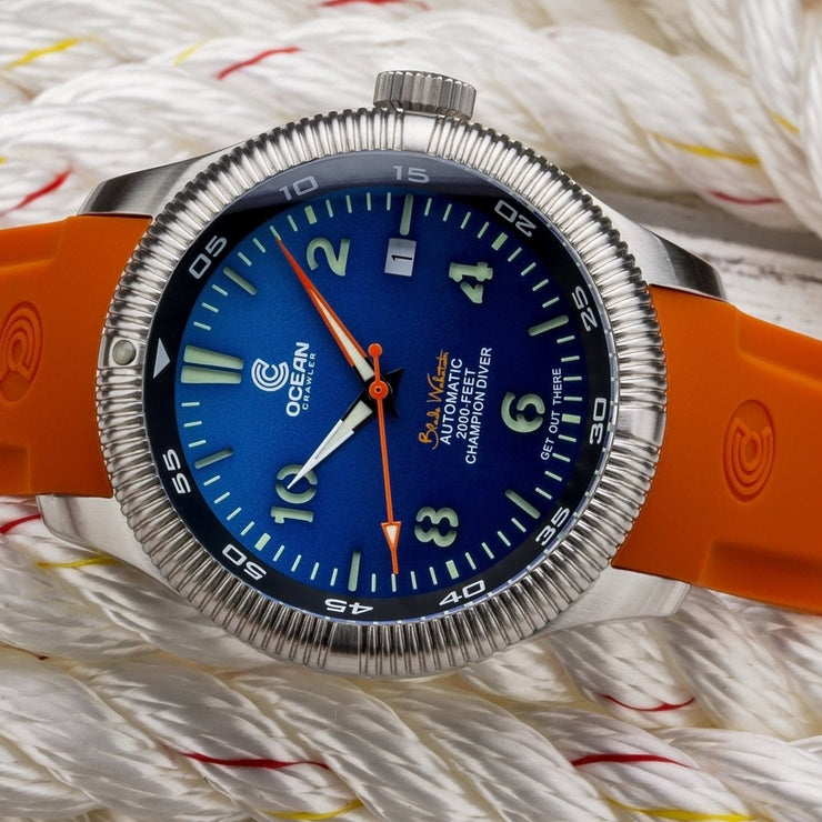 Ocean Crawler Champion Diver Automatic G Blue Limited Edition - Watches.com - 