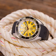 Ocean Crawler Core Diver Automatic Yellow Refractor Summer Limited Edition - Watches.com - 