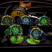 Ocean Crawler Core Diver GMT Swiss Automatic V3 Blue Steel DLC Limited Edition - Watches.com - 