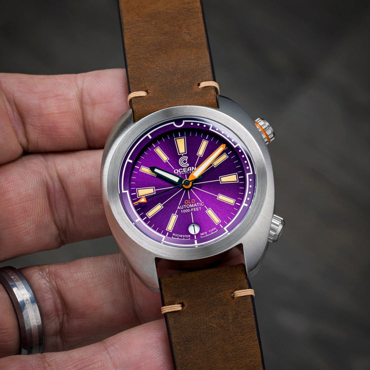 Ocean Crawler Great Lakes Automatic Diver V3 Purple - Watches.com - 