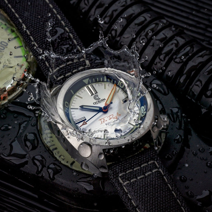 Ocean Crawler Great Lakes Diver Automatic Silver Limited Edition - Watches.com - 