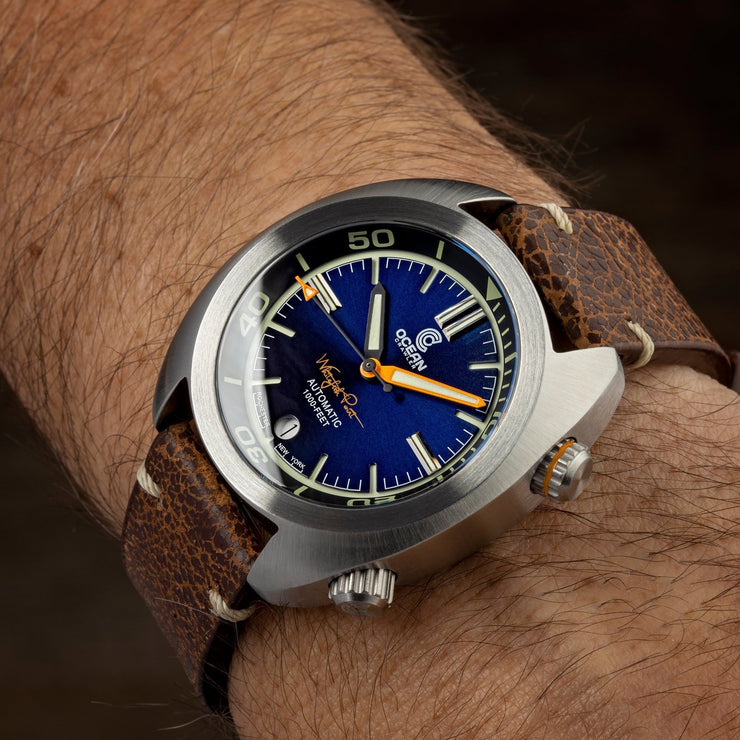 Ocean Crawler Great Lakes Diver Swiss Automatic Blue Limited Edition - Watches.com - 