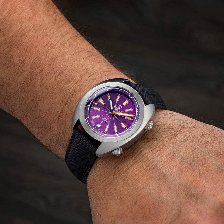 Ocean Crawler Great Lakes Diver V2 Purple Limited Edition - Watches.com - OC - GL - V2 - PR