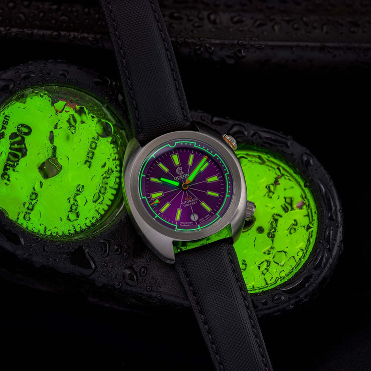 Ocean Crawler Great Lakes Diver V2 Purple Limited Edition - Watches.com - OC - GL - V2 - PR