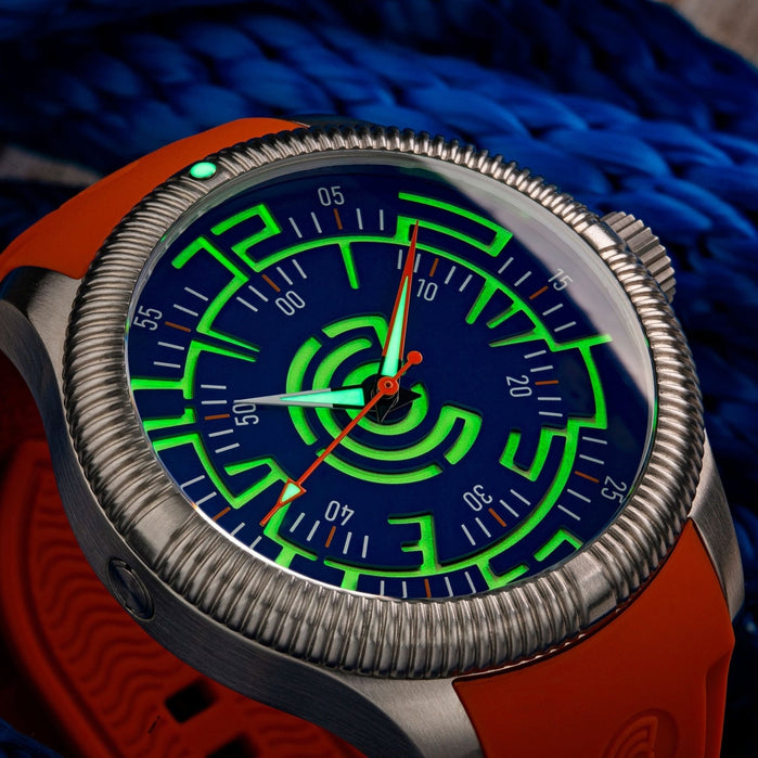 Ocean Crawler Lume Rush Diver Automatic Blue angled shot picture