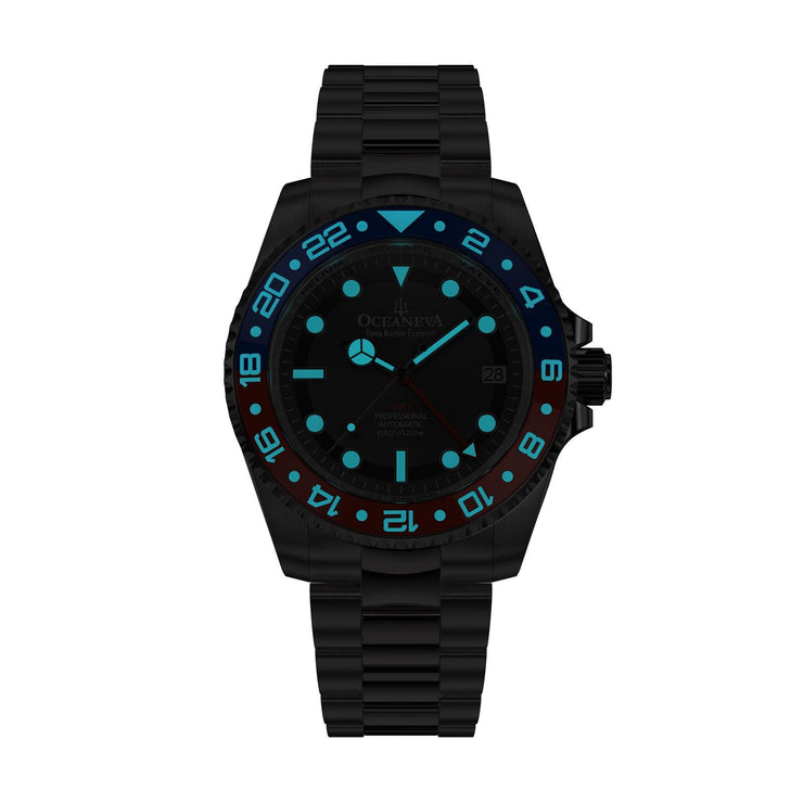 Oceaneva Deep Marine Explorer GMT Automatic Black Blue