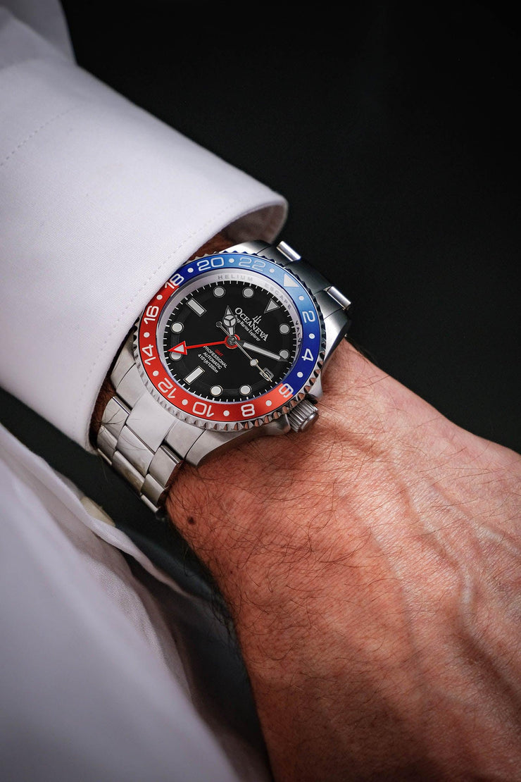 Oceaneva Deep Marine Explorer GMT Automatic Black Blue