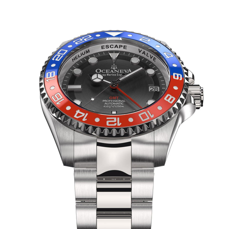 Oceaneva Deep Marine Explorer GMT Automatic Black Blue