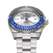 Oceaneva Deep Marine Explorer GMT 1250M Pro Diver Blue Silver - Watches.com - SL.BL.RH.BK.GMT.ST