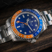 Oceaneva Deep Marine Explorer GMT Automatic 1250M Pro Diver Blue Orange - Watches.com - BL.BL.NH.OY.GMT.ST