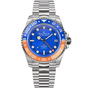 Oceaneva Deep Marine Explorer GMT Automatic 1250M Pro Diver Blue Orange - Watches.com - BL.BL.NH.OY.GMT.ST