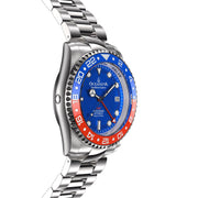 Oceaneva Deep Marine Explorer GMT Automatic 1250M Pro Diver Blue Red - Watches.com - BL.RD.NH.BL.GMT.ST